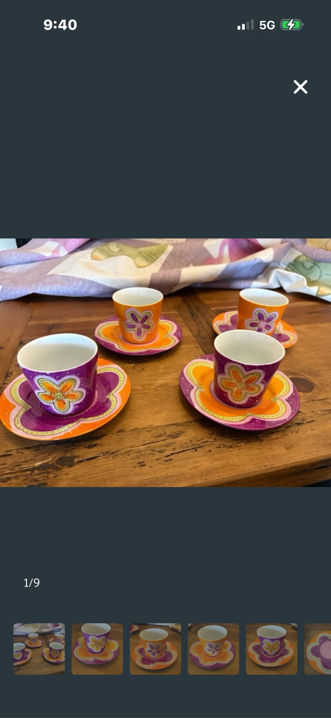 4 tazas y platillos